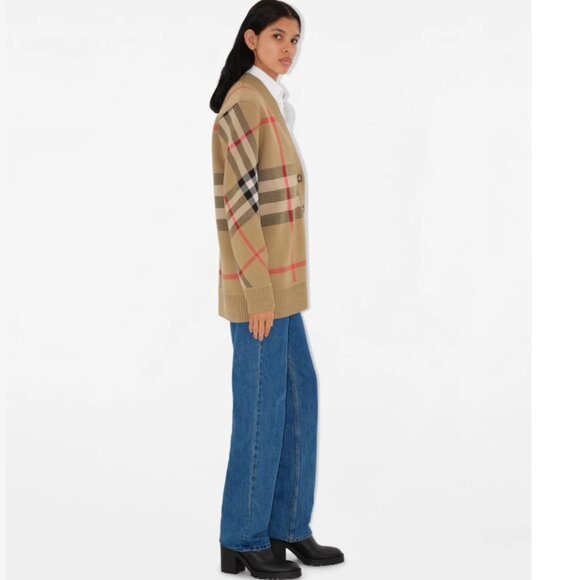 Burberry Vintage Check Wool Blend Cardigan - Picture 2 of 15